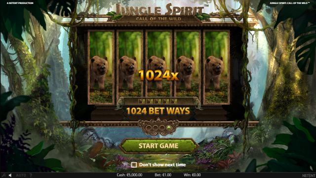 Характеристики слота Jungle Spirit: Call Of The Wild 1